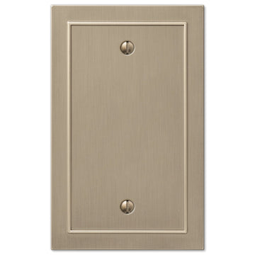 Bethany Brushed Bronze Cast - 1 Blank Wallplate - Wallplate Warehouse 57BBZ 070686583616 1 Blank