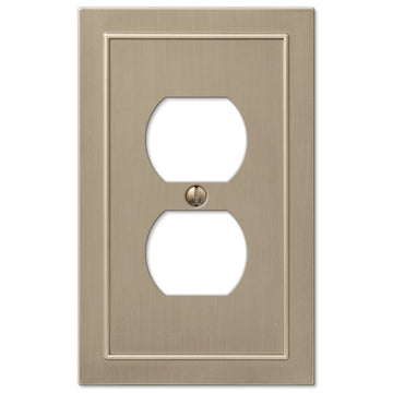Bethany Brushed Bronze Cast - 1 Duplex Wallplate - Wallplate Warehouse 57DBZ 070686583487 1 Duplex