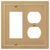 Bethany Brushed Bronze Cast - 1 Rocker / 1 Duplex Wallplate - Wallplate Warehouse 57RDBZ - B 070686020470 1 Rocker / 1 Duplex
