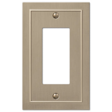 Bethany Brushed Bronze Cast - 1 Rocker Wallplate - Wallplate Warehouse 57RBZ 070686583494 1 Rocker