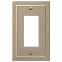 Bethany Brushed Bronze Cast - 1 Rocker Wallplate