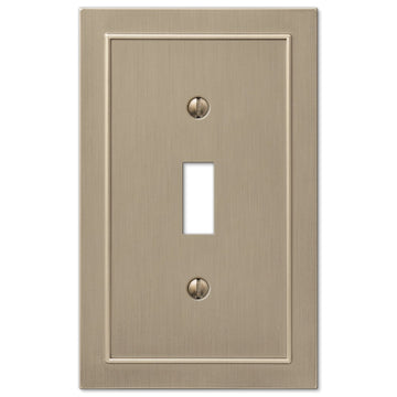 Bethany Brushed Bronze Cast - 1 Toggle Wallplate - Wallplate Warehouse 57TBZ 070686583470 1 Toggle
