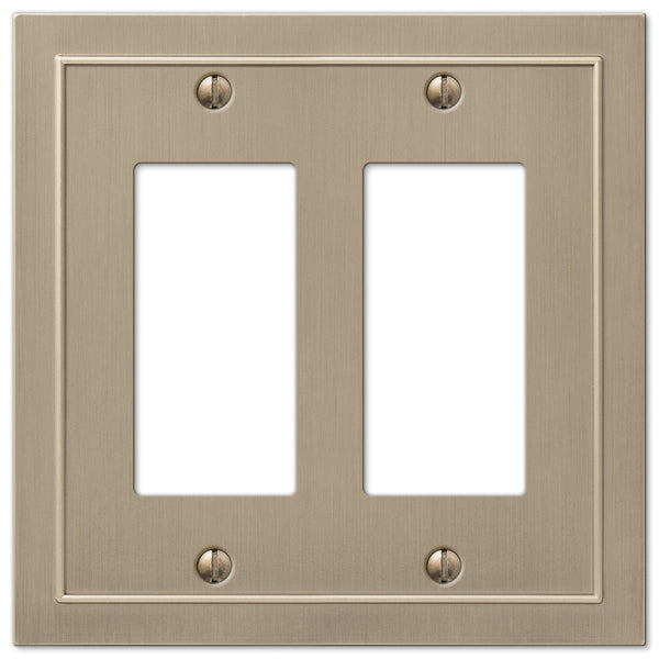 Bethany Brushed Bronze Cast - 2 Rocker Wallplate - Wallplate Warehouse 57RRBZ 070686583517 2 Rocker