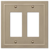 Bethany Brushed Bronze Cast - 2 Rocker Wallplate - Wallplate Warehouse 57RRBZ 070686583517 2 Rocker