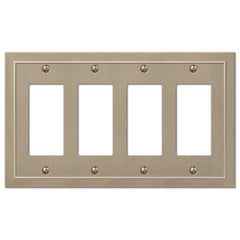 Bethany Brushed Bronze Cast - 4 Rocker  Wallplate