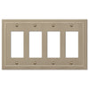 Bethany Brushed Bronze Cast - 4 Rocker Wallplate - Wallplate Warehouse 57R4BZ 070686583609 4 Rocker