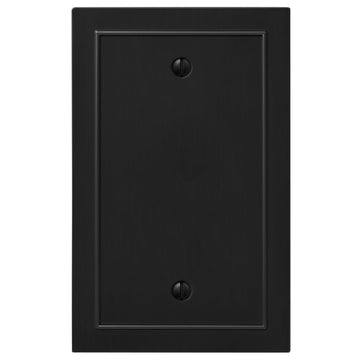 Bethany Matte Black Cast - 1 Blank Wallplate - Wallplate Warehouse 57BBK 070686020500 1 Blank