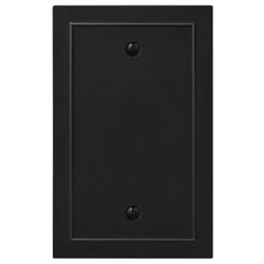 Bethany Matte Black Cast - 1 Blank Wallplate