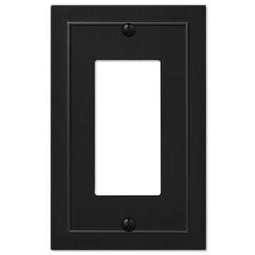 Bethany Matte Black Cast - 1 Rocker Wallplate - Wallplate Warehouse 57RBK 070686586556 1 Rocker