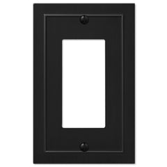 Bethany Matte Black Cast - 1 Rocker  Wallplate