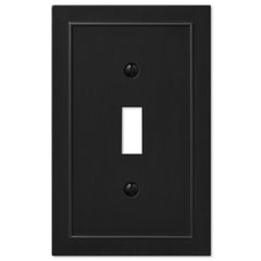 Bethany Matte Black Cast - 1 Toggle Wallplate