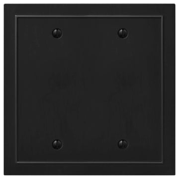 Bethany Matte Black Cast - 2 Blank Wallplate - Wallplate Warehouse 57BBBK - B 070686020517 2 Blank