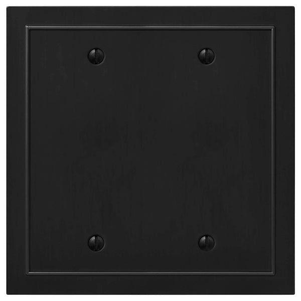 Bethany Matte Black Cast - 2 Blank Wallplate - Wallplate Warehouse 57BBBK - B 070686020517 2 Blank