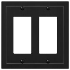 Bethany Matte Black Cast - 2 Rocker  Wallplate