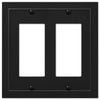 Bethany Matte Black Cast - 2 Rocker Wallplate - Wallplate Warehouse 57RRBK 070686586570 2 Rocker