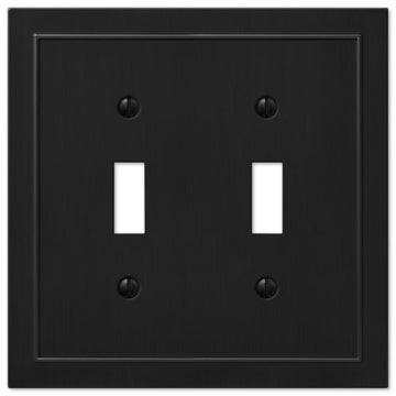 Bethany Matte Black Cast - 2 Toggle Wallplate - Wallplate Warehouse 57TTBK 070686586563 2 Toggle
