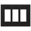 Bethany Matte Black Cast - 3 Rocker Wallplate - Wallplate Warehouse 57RRRBK 070686586648 3 Rocker