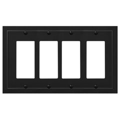 Bethany Matte Black Cast - 4 Rocker  Wallplate