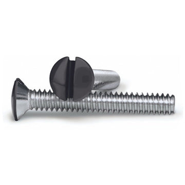 Black 1 Inch Wallplate Screws - 10 Pack - Wallplate Warehouse PSLBK 070686582534 Screws