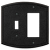 Blackwell Black Iron Cast - 1 Toggle / 1 Rocker Wallplate - Wallplate Warehouse 58TRBI - B 070686012307 1 Toggle / 1 Rocker
