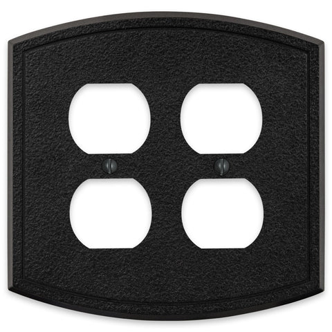 Blackwell Black Iron Cast - 2 Duplex Wallplate - Wallplate Warehouse 58DDBI - B 070686012253 2 Duplex