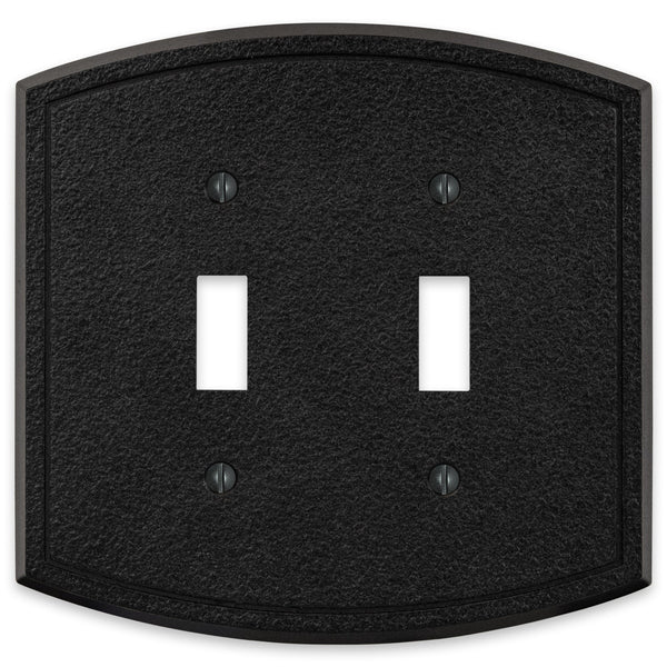Blackwell Black Iron Cast - 2 Toggle Wallplate - Wallplate Warehouse 58TTBI 070686012222 2 Toggle