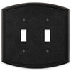Blackwell Black Iron Cast - 2 Toggle Wallplate - Wallplate Warehouse 58TTBI 070686012222 2 Toggle