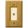 Carson Light Oak Wood - 1 Phone Jack Wallplate - Wallplate Warehouse 4025PH 070686580820 Phone Jacks