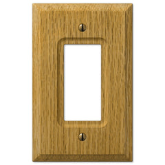 Carson Light Oak Wood  - 1 Rocker Wallplate