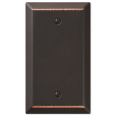 Century Aged Bronze Steel - 1 Blank Wallplate