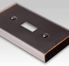 Century Aged Bronze Steel - 1 Cable Jack Wallplate - Wallplate Warehouse 163CXDB 070686580424 Cable Jacks