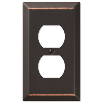 Century Aged Bronze Steel - 1 Duplex Wallplate - Wallplate Warehouse 163DDB 070686555774 1 Duplex