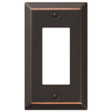 Century Aged Bronze Steel - 1 Rocker Wallplate - Wallplate Warehouse 163RDB 070686555781 1 Rocker