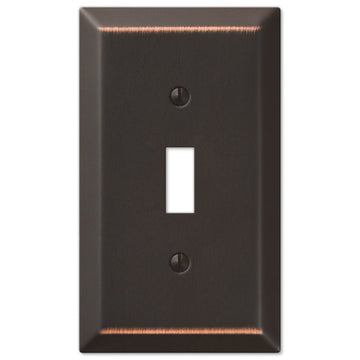 Century Aged Bronze Steel - 1 Toggle Wallplate - Wallplate Warehouse 163TDB 070686555767 1 Toggle