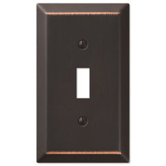 Century Aged Bronze Steel - 1 Toggle Wallplate