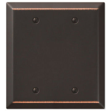 Century Aged Bronze Steel - 2 Blank Wallplate - Wallplate Warehouse 163BBDB 070686574126 2 Blank