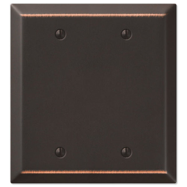 Century Aged Bronze Steel - 2 Blank Wallplate - Wallplate Warehouse 163BBDB 070686574126 2 Blank