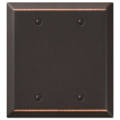 Century Aged Bronze Steel - 2 Blank Wallplate