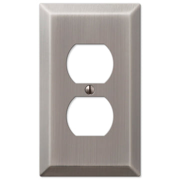 Century Antique Nickel Steel - 1 Duplex Wallplate - Wallplate Warehouse 163DAN 070686574348 1 Duplex