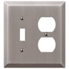 Century Antique Nickel Steel - 1 Toggle / 1 Duplex Wallplate - Wallplate Warehouse 163TDAN 070686574379 1 Toggle / 1 Duplex