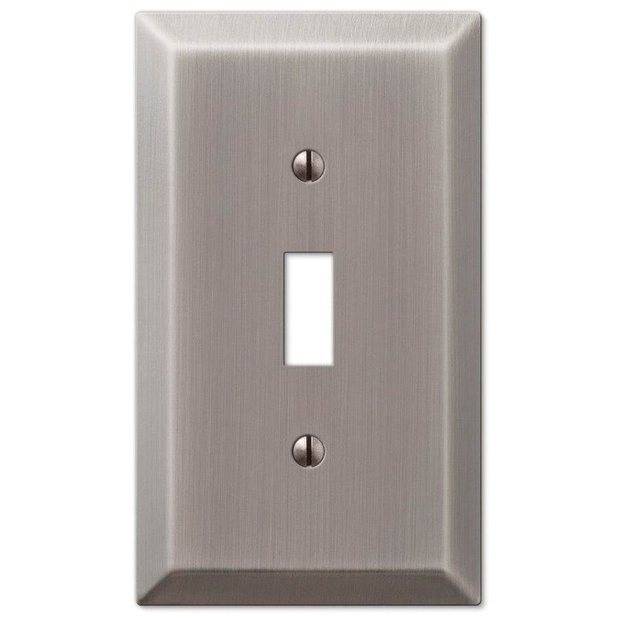 Century Antique Nickel Steel - 1 Toggle Wallplate - Wallplate Warehouse 163TAN 070686574331 1 Toggle