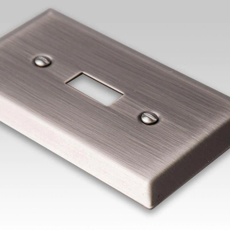Century Antique Nickel Steel - 1 Toggle Wallplate - Wallplate Warehouse 163TAN 070686574331 1 Toggle