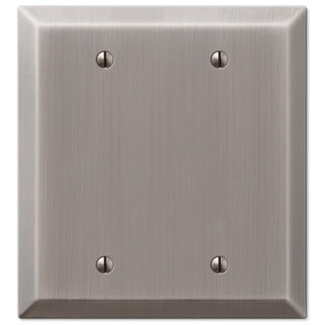 Century Antique Nickel Steel - 2 Blank Wallplate - Wallplate Warehouse 163BBAN 070686574508 2 Blank