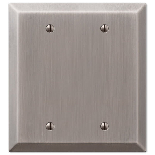 Century Antique Nickel Steel - 2 Blank Wallplate - Wallplate Warehouse 163BBAN 070686574508 2 Blank