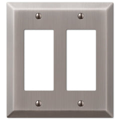 Century Antique Nickel Steel - 2 Rocker Wallplate