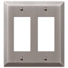 Century Antique Nickel Steel - 2 Rocker Wallplate - Wallplate Warehouse 163RRAN 070686574409 2 Rocker