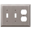 Century Antique Nickel Steel - 2 Toggle / 1 Duplex Wallplate - Wallplate Warehouse 163TTDAN 070686574423 2 Toggle / 1 Duplex