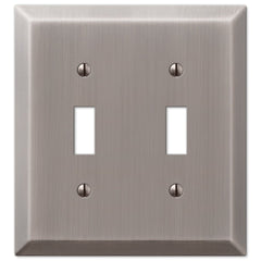 Century Antique Nickel Steel - 2 Toggle Wallplate