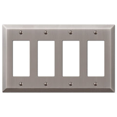 Century Antique Nickel Steel - 4 Rocker Wallplate