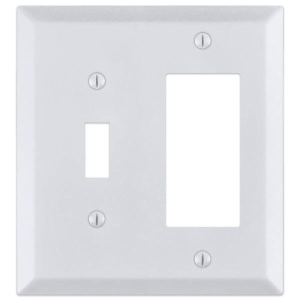 Century Bright White - 1 Toggle/1 Rocker Wallplate - Wallplate Warehouse 163TR-BW-B 70686021736 1 Toggle/1 Rocker